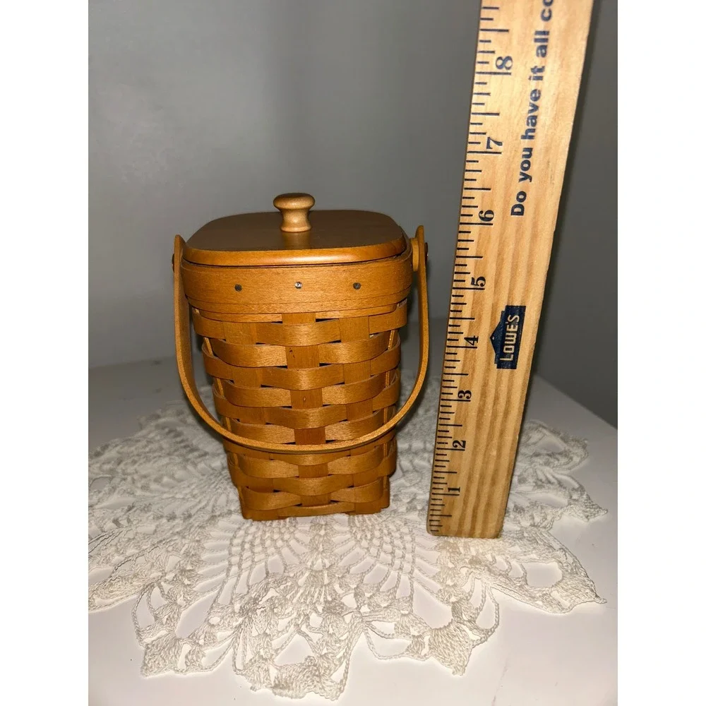 Longaberger 1998 Horizon of Hope Basket with Lid and Protector Amer. Cancer Soc.